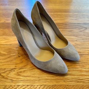 M.Gemi "The Lustro" 90mm, Ecru Suede, Size 36 (US 5.5) NEW